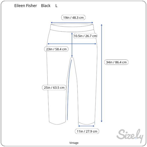 Eileen Fisher Black Relaxed Linen Blend Cropped Pants With Hidden Side Zipper L - Picture 7 of 7